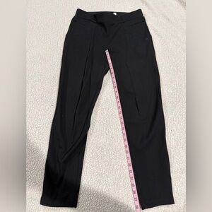 Betabrand Black Ponte Stretch Leggings with Front Seam Detail